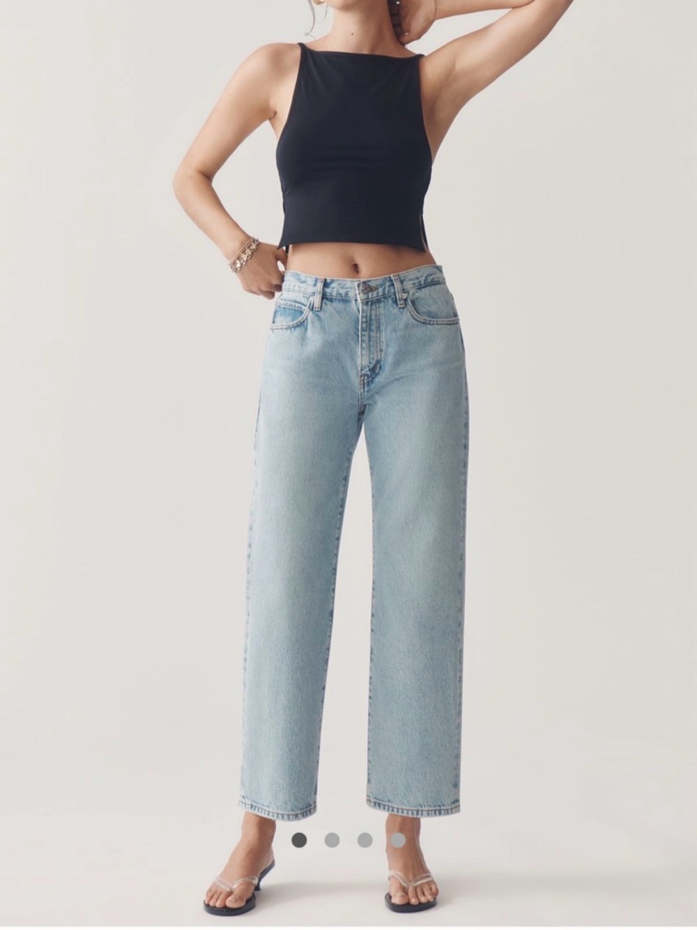 FRAME The Hang Relaxed Straight Jeans Sz 27 Johanna Wash
